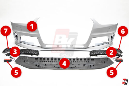 BKM Replacement Parts for BKM front bumper, fits Audi A4/S4 B8.5