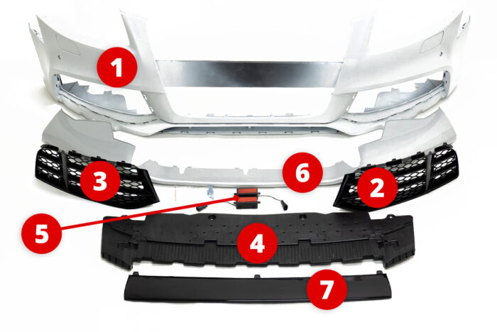 BKM Replacement Parts for BKM front bumper, fits Audi A5/S5 B8.0