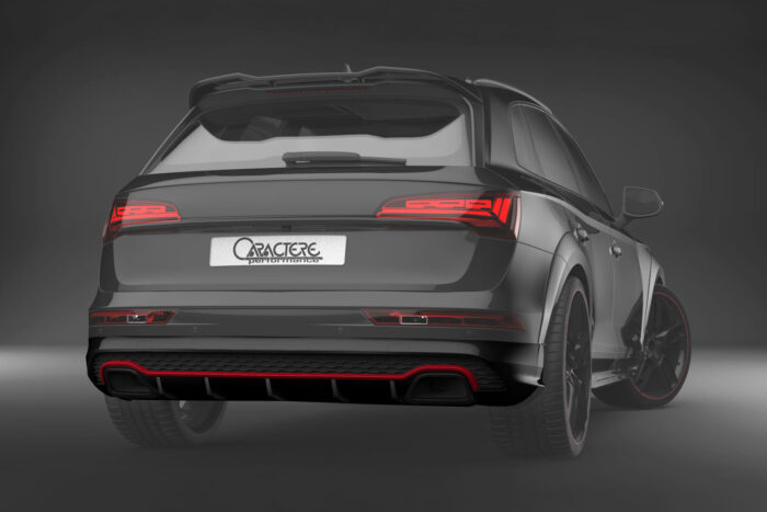 Caractere Rear Bumper with Integrated Exhaust Tips, fits Audi Q5/SQ5 B9.5