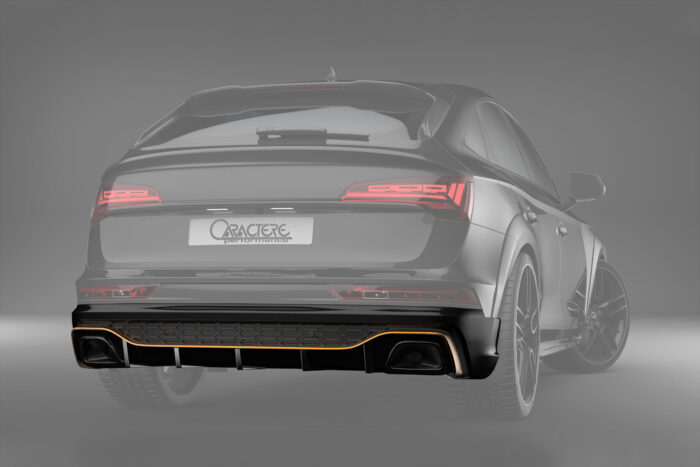 Caractere Rear Bumper with Integrated Exhaust Tips, fits Audi Q5/SQ5 B9.5 Sportback