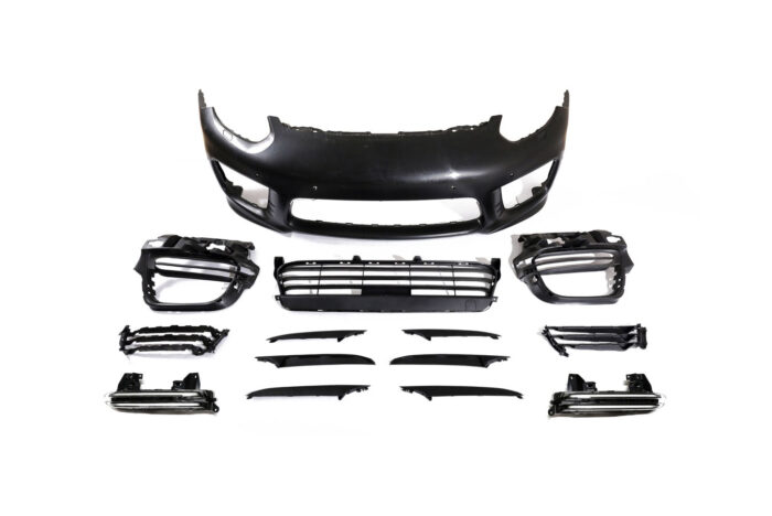 BKM Turbo Style Front Bumper with LED Daylights, fits Panamera 970.2