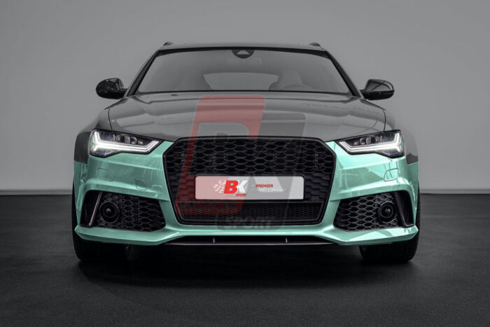 BKM Upgrade Front Bumper with Full LED Headlights kit, fits Audi A6/S6 C7.5