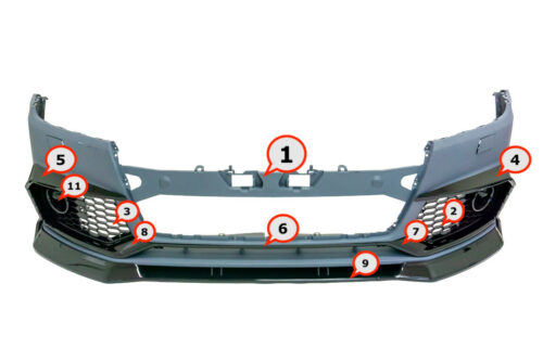 BKM Replacement Parts for BKM front bumper, fits Audi Q5 / SQ5 B9.0