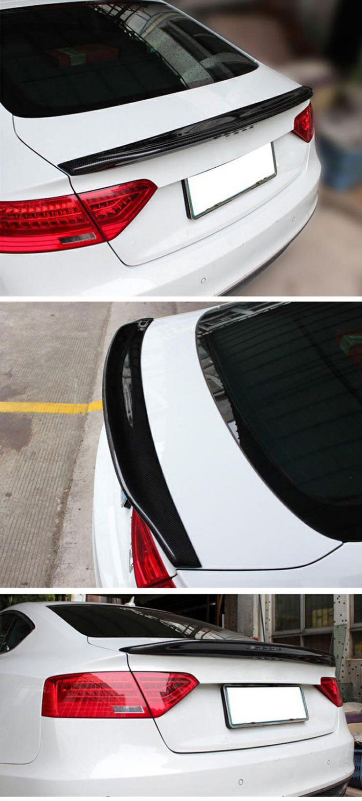 BKM Rear Trunk Spoiler Wing - Carbon, fits Audi A5/S5 B8.0/B8.5