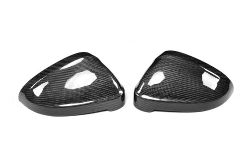 BKM Mirror Covers with Lane Assist Holes - Carbon, fits Audi A4/S4/A5/S5/RS5 B9.0