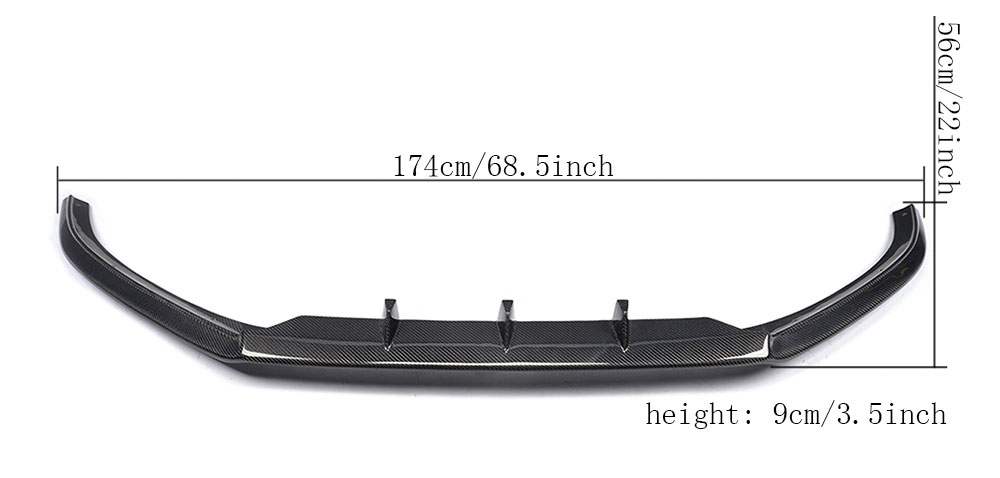 BKM Front Bumper Lip - Carbon, fits Audi A5/S5 B8.5