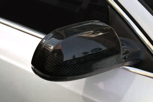 BKM Mirror Covers with Side Assist Holes - Carbon, fits Audi A4/S4/A5/S5 B8.5