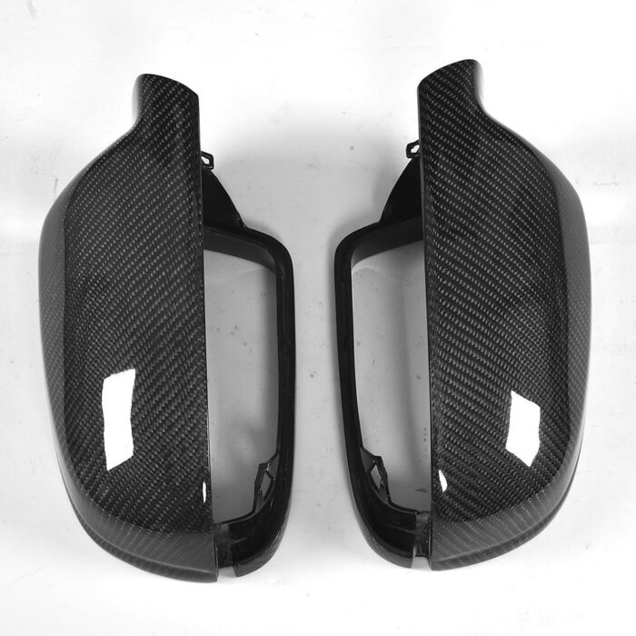 BKM Mirror Covers with Side Assist Holes - Carbon, fits Audi A4/S4/A5/S5 B8.5