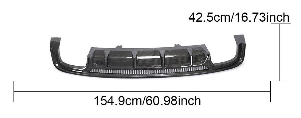 BKM Rear Diffuser - Carbon, fits Audi A5/S5 B9.0
