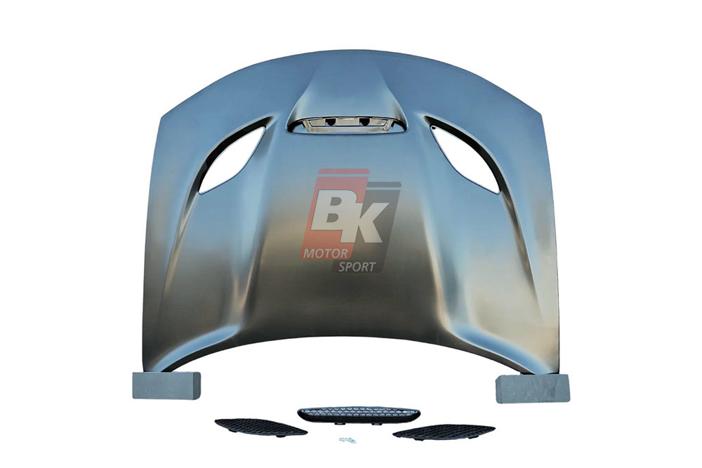 BKM Upgrade to SRT Hellcat Style (2021+) Aluminum Hood with 3 Vented Bezels, fits Dodge Charger 15-23 BKM Upgrade to SRT Hellcat Style (2021+) Aluminum Hood with 3 Vented Bezels, fits Dodge Charger 15-23