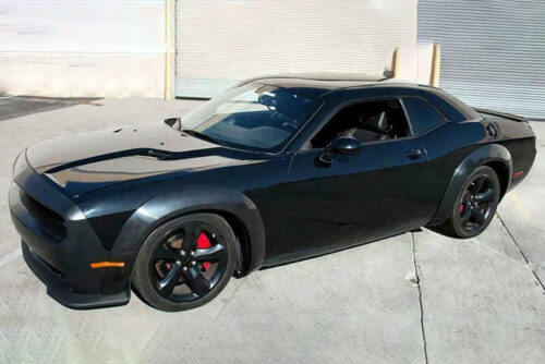 BKM Upgrade SRT Style Front Bumper Set with Wide Fender Extensions, fits Dodge Challenger 15-23